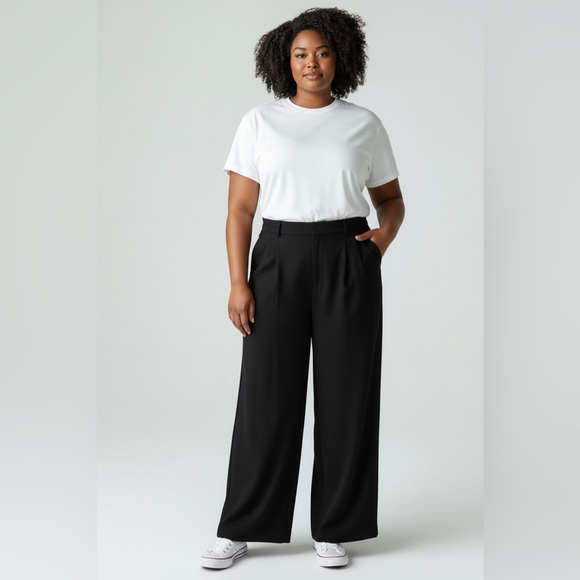 GAP Pants - GAP - NWT - Black Wide-Leg High-Rise Easy Trousers